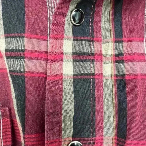 Wrangler Men’s Pearl Snap Long Sleeve Shirt Red Plaid Western Size 2XL - Picture 3 of 5